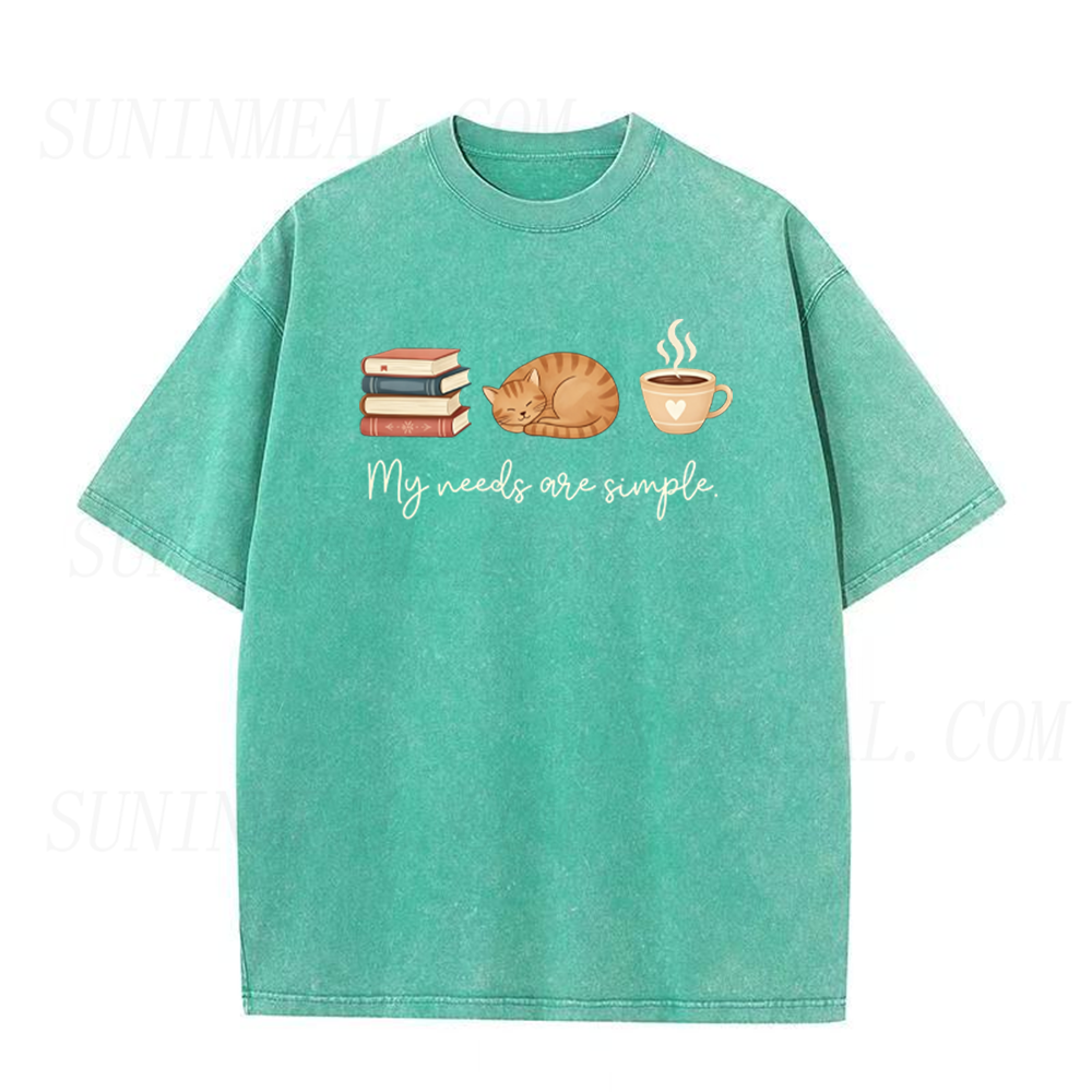 Bookish Cat and Coffee Unisex Tee