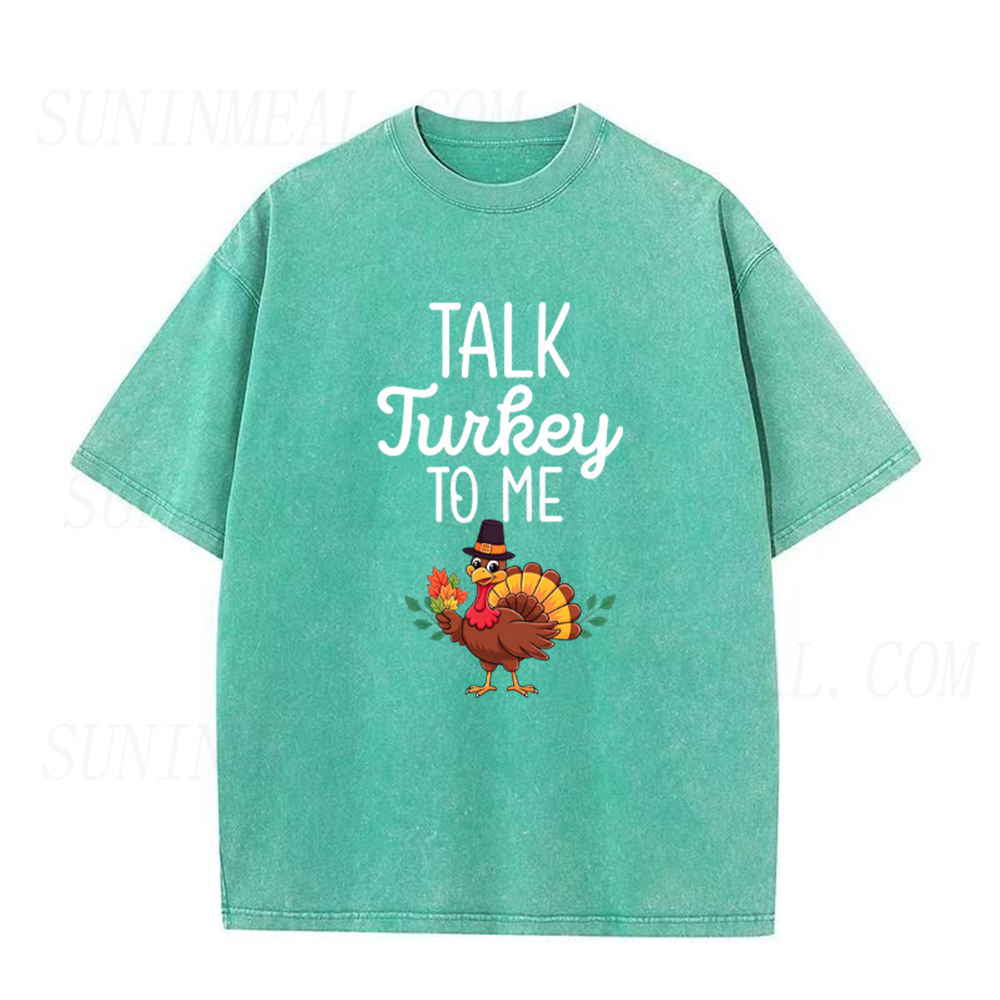 Talk Turkey To Me Funny Thanksgiving Turkey Unisex Tee