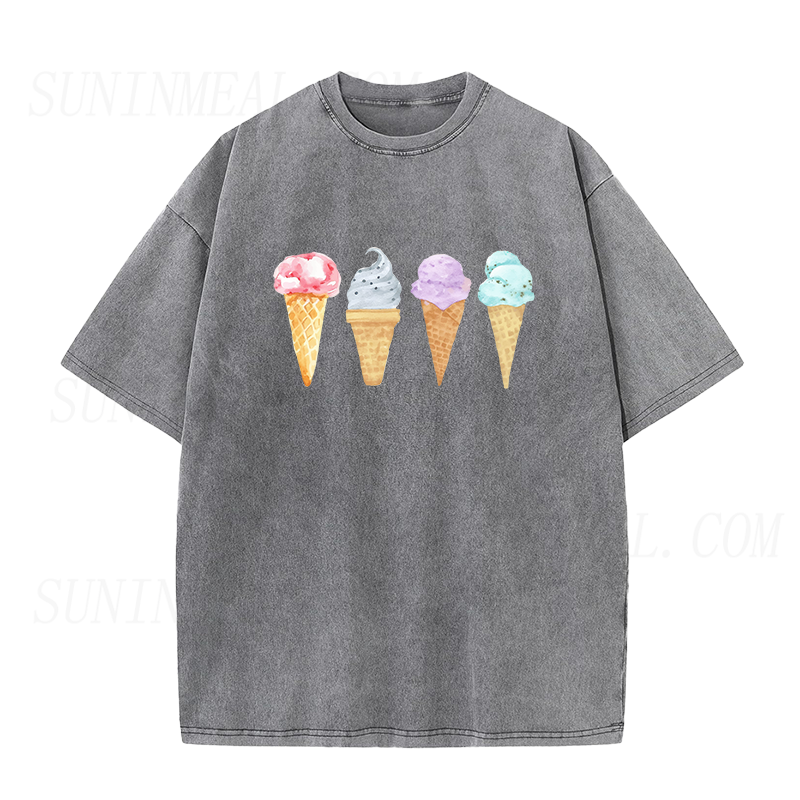 アイスクリーム ユニセックス Tシャツ