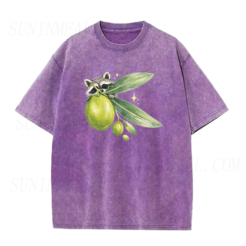 Raccoon & Olive Unisex Tee
