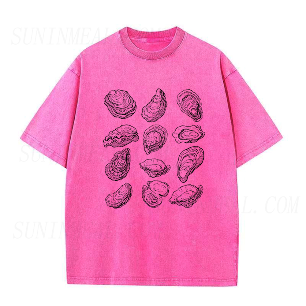 Seafood Oyster Drawing Unisex Tee
