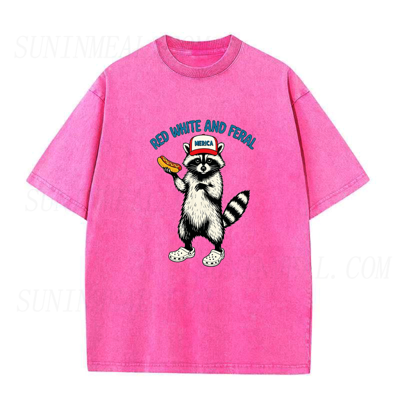 Red White and Feral 4th of July Unisex Tee