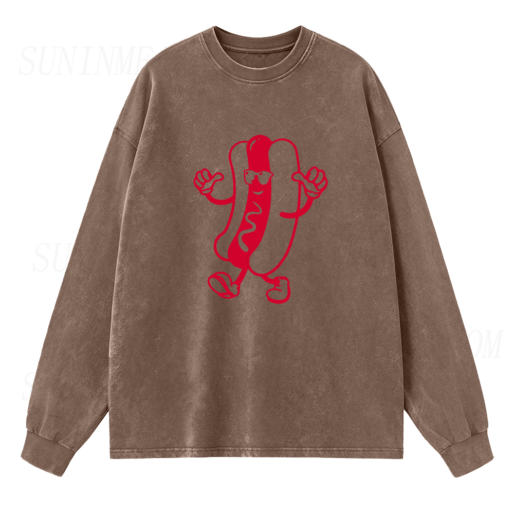 Hot Dog Long Sleeve Unisex Tee