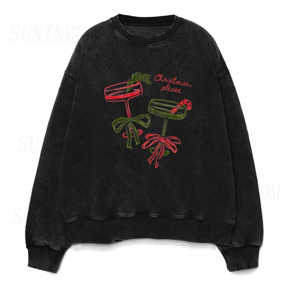 Christmas Please Cocktail Unisex Crewneck Sweatshirt