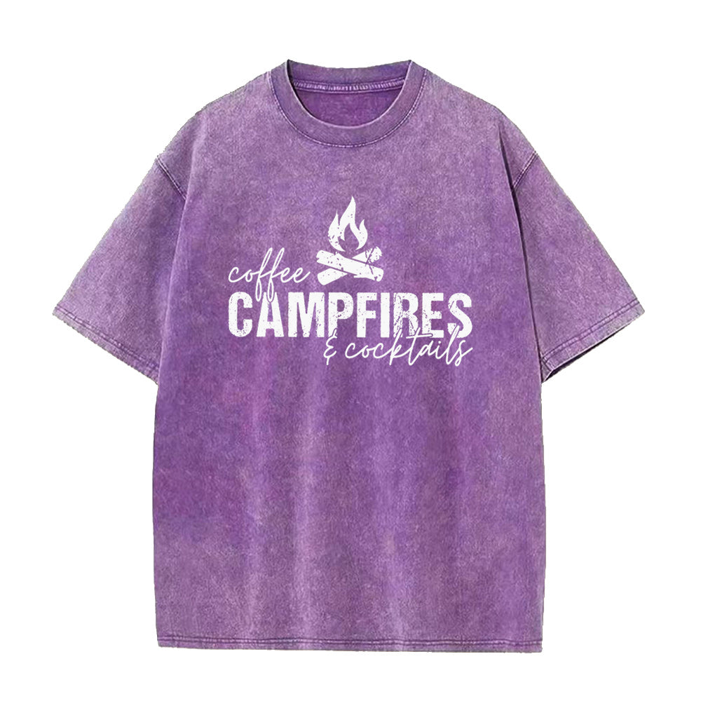 Coffee, Campfires & Cocktails Unisex Tee
