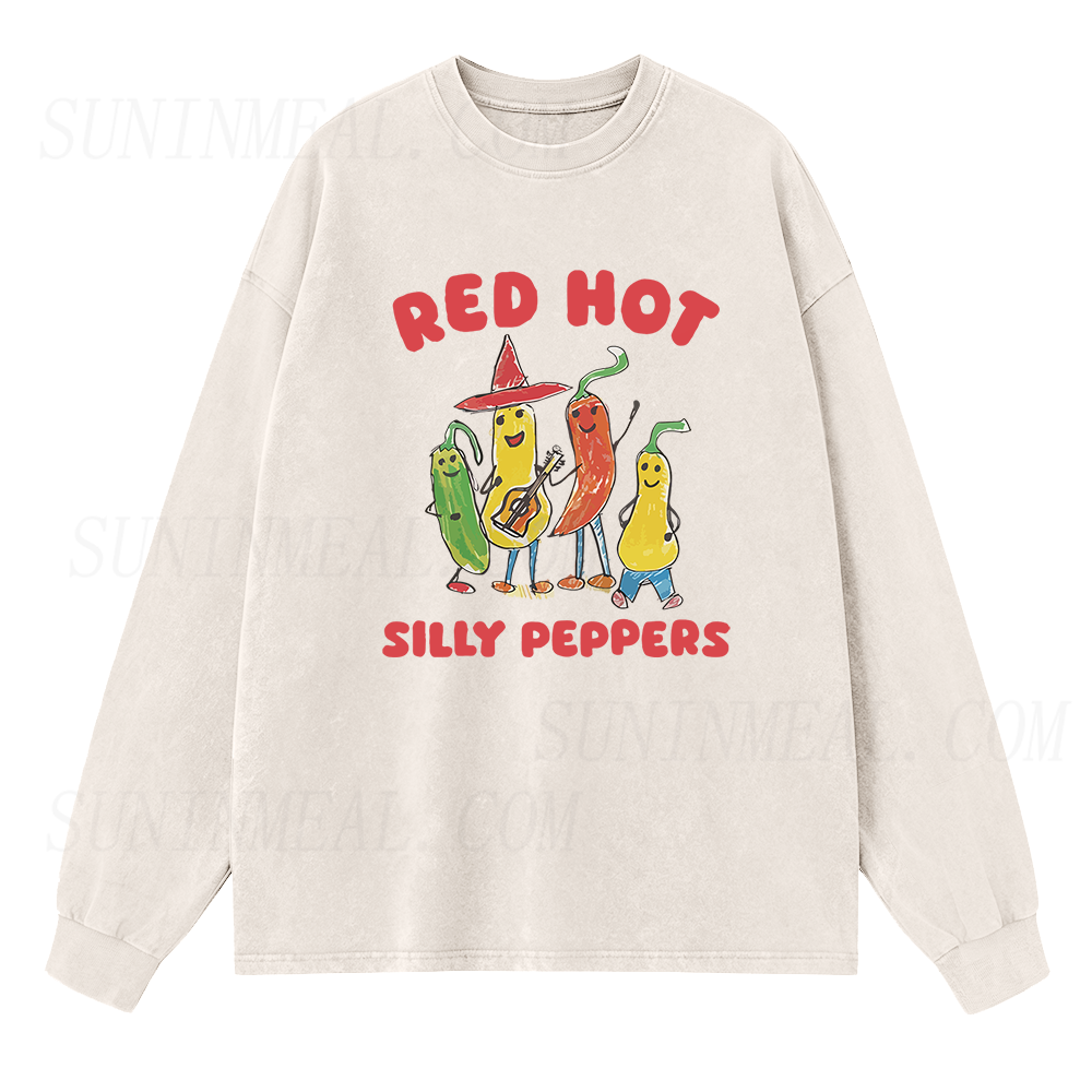 Red Hot Silly Peppers Long Sleeve Unisex Tee