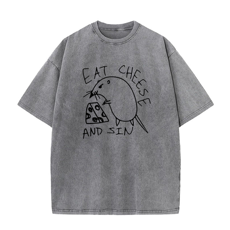 Eat Cheese and Sin Unisex Tee