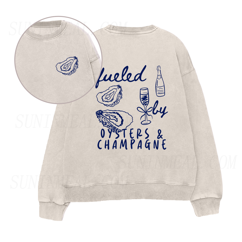 Fueled By Oysters & Champagne Unisex Crewneck Sweatshirt