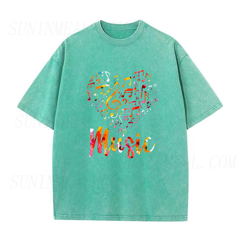 Music Notes Heart Unisex Tee