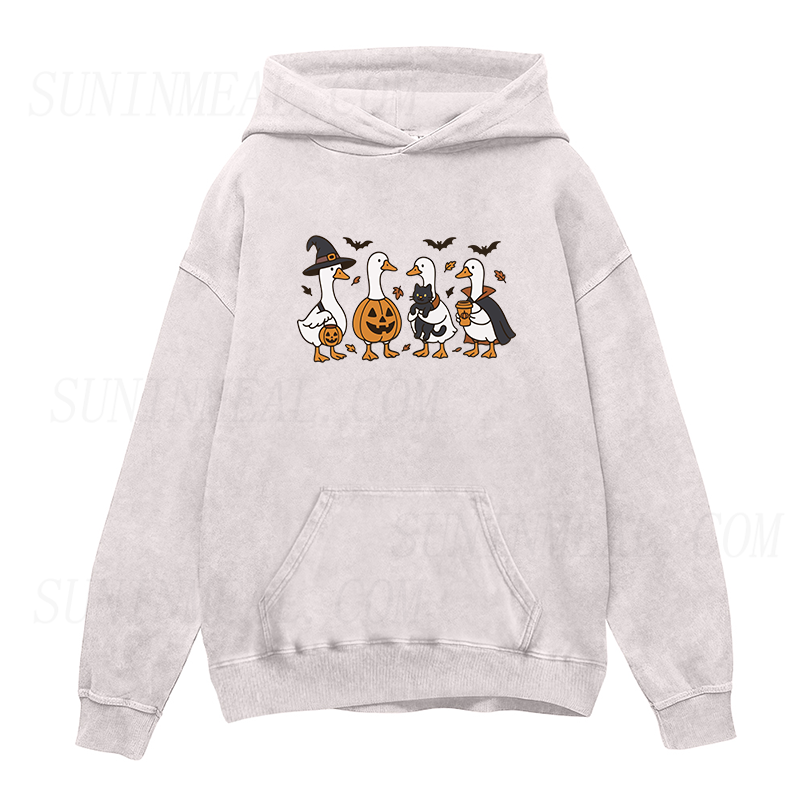 Halloween Ghost Silly Goose Unisex Hoodie
