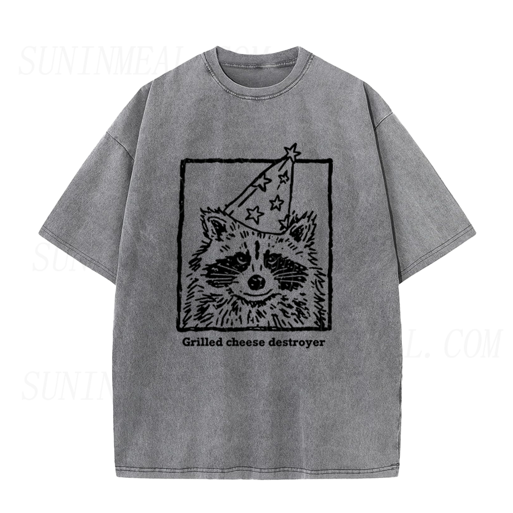 Grilled Cheese Destroyer Funny Raccoon Unisex Tee