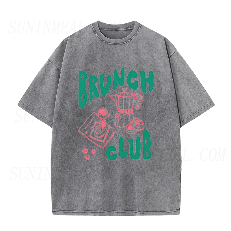 Coffee Croissant & Brunch Club Unisex Tee