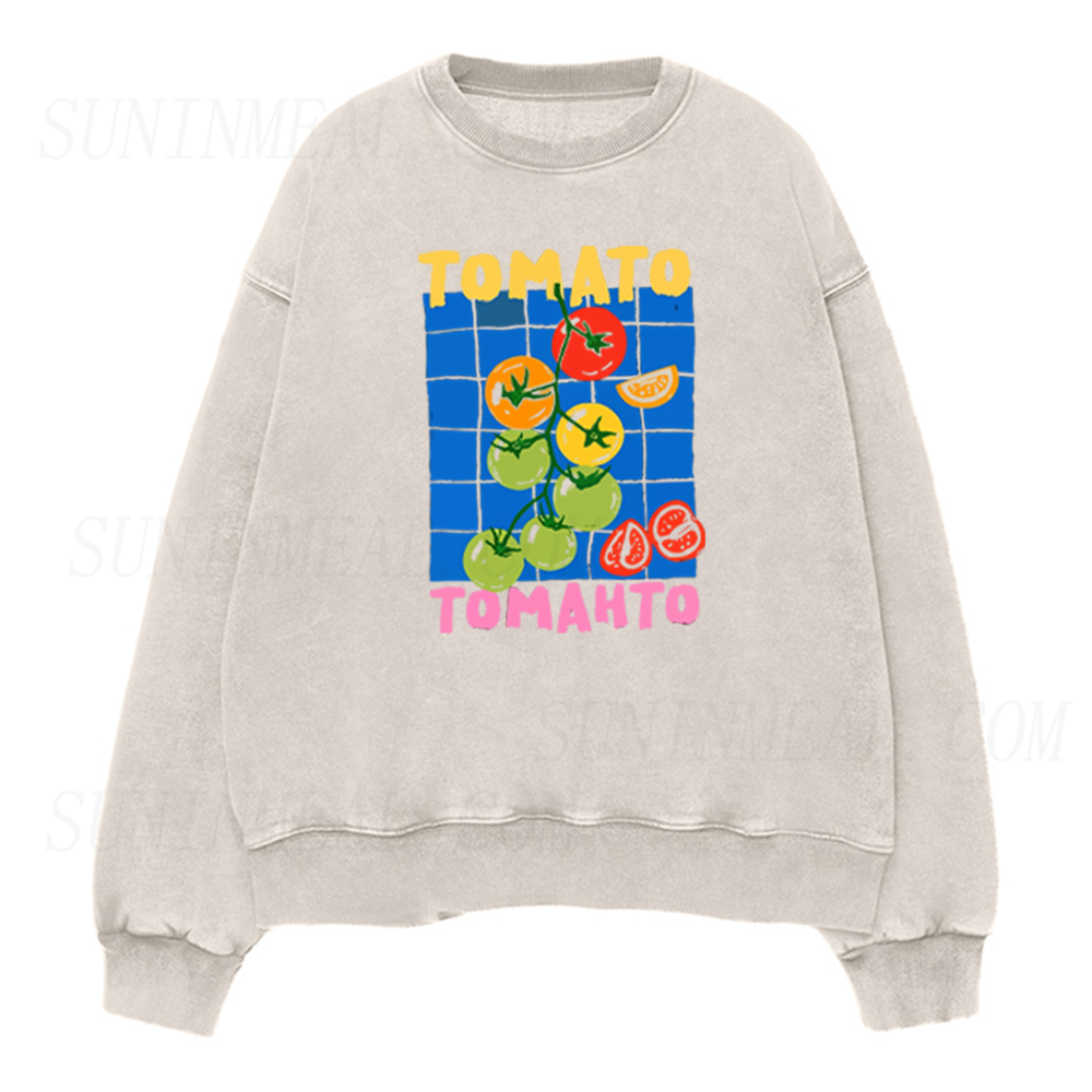 Vintage Summer Tomato Unisex Crewneck Sweatshirt
