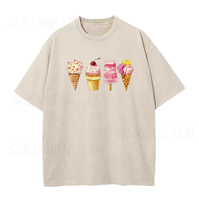 Summer Ice Cream Set Unisex Tee