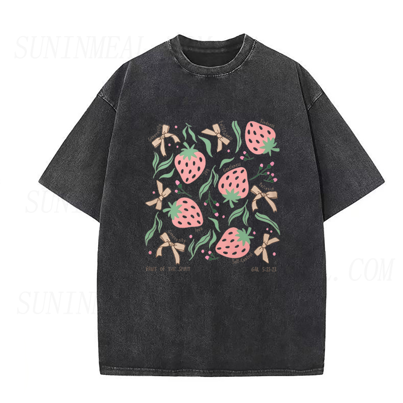 Fruit of The Spirit Boho Christian Strawberry Unisex Tee