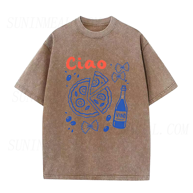 Ciao Vino Italian Pizza Time Unisex Tee