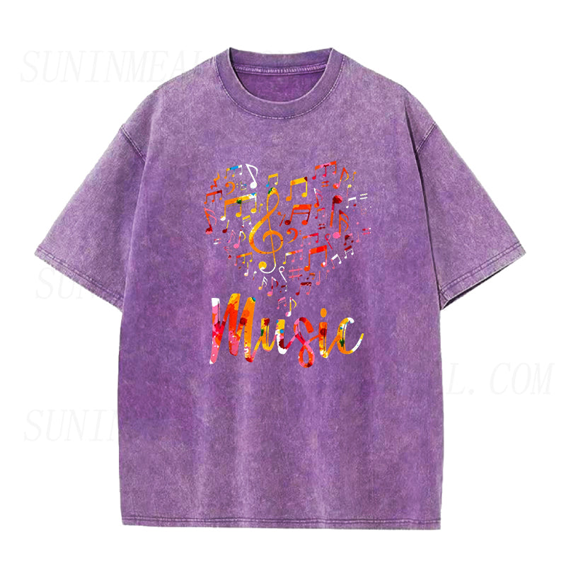 Music Notes Heart Unisex Tee