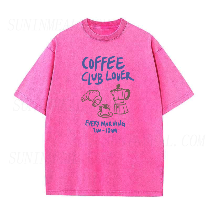 コーヒークラブラバーユニセックスTシャツ