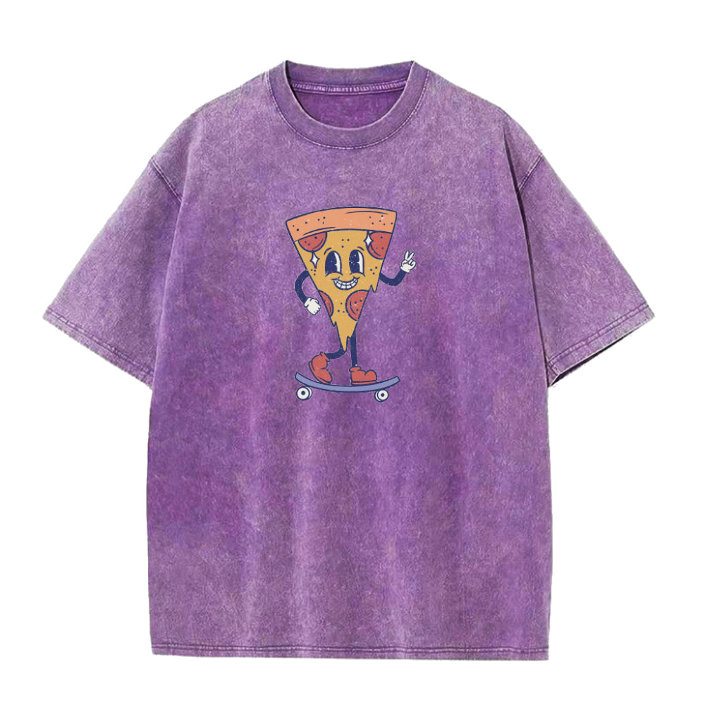 ピザ スケートボード ユニセックス Tシャツ