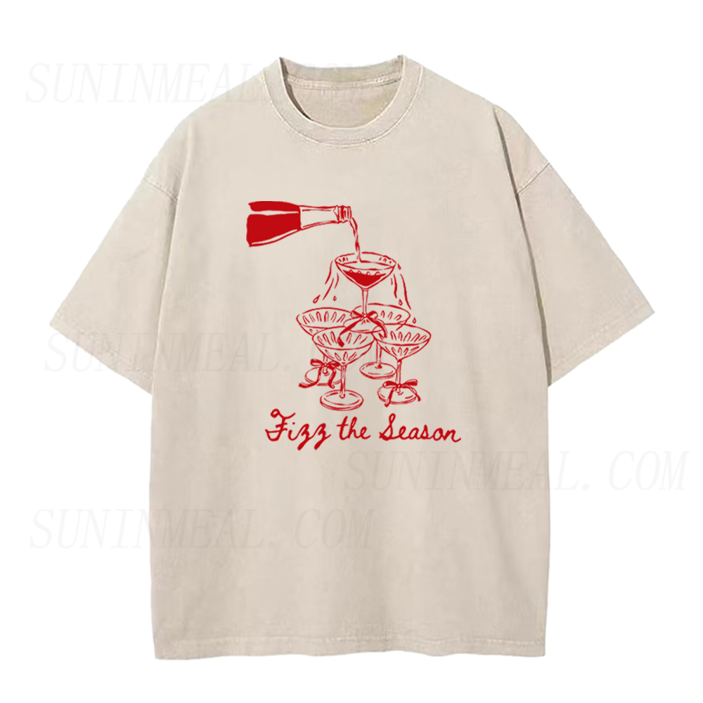 Fizz The Season Christmas Champagne Pour Unisex Tee
