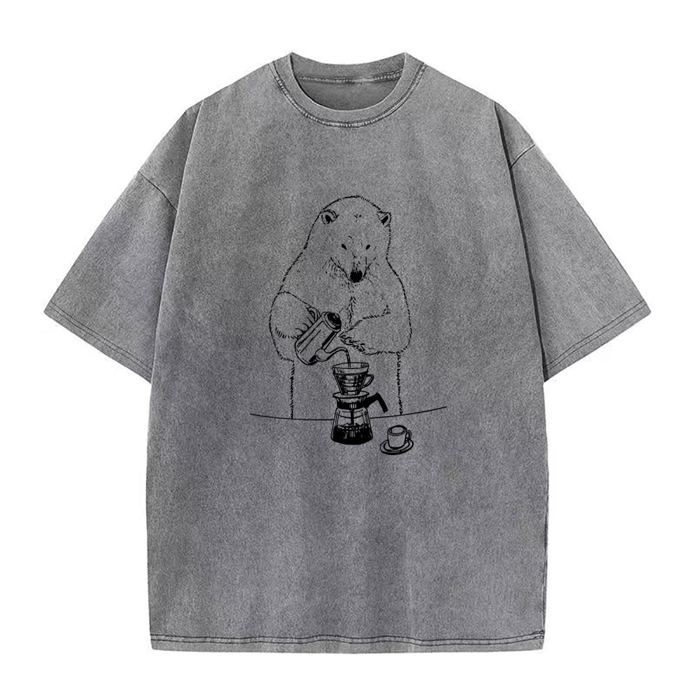 Polar Bear Is Brewing Coffee Unisex Tee
