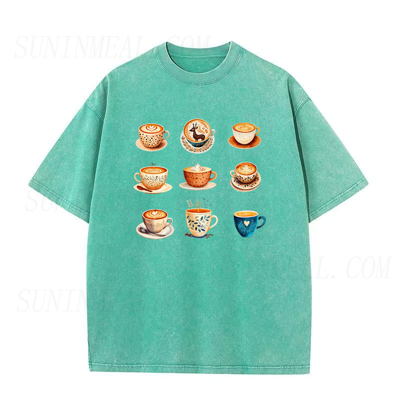 Whimsical Coffee Cup Collection Unisex Tee