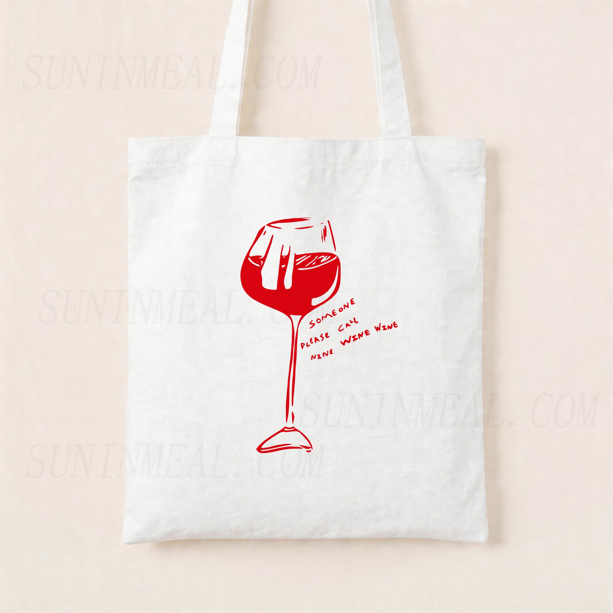 Someone Please Call Nine Wine Wine Canvas Tote Bag