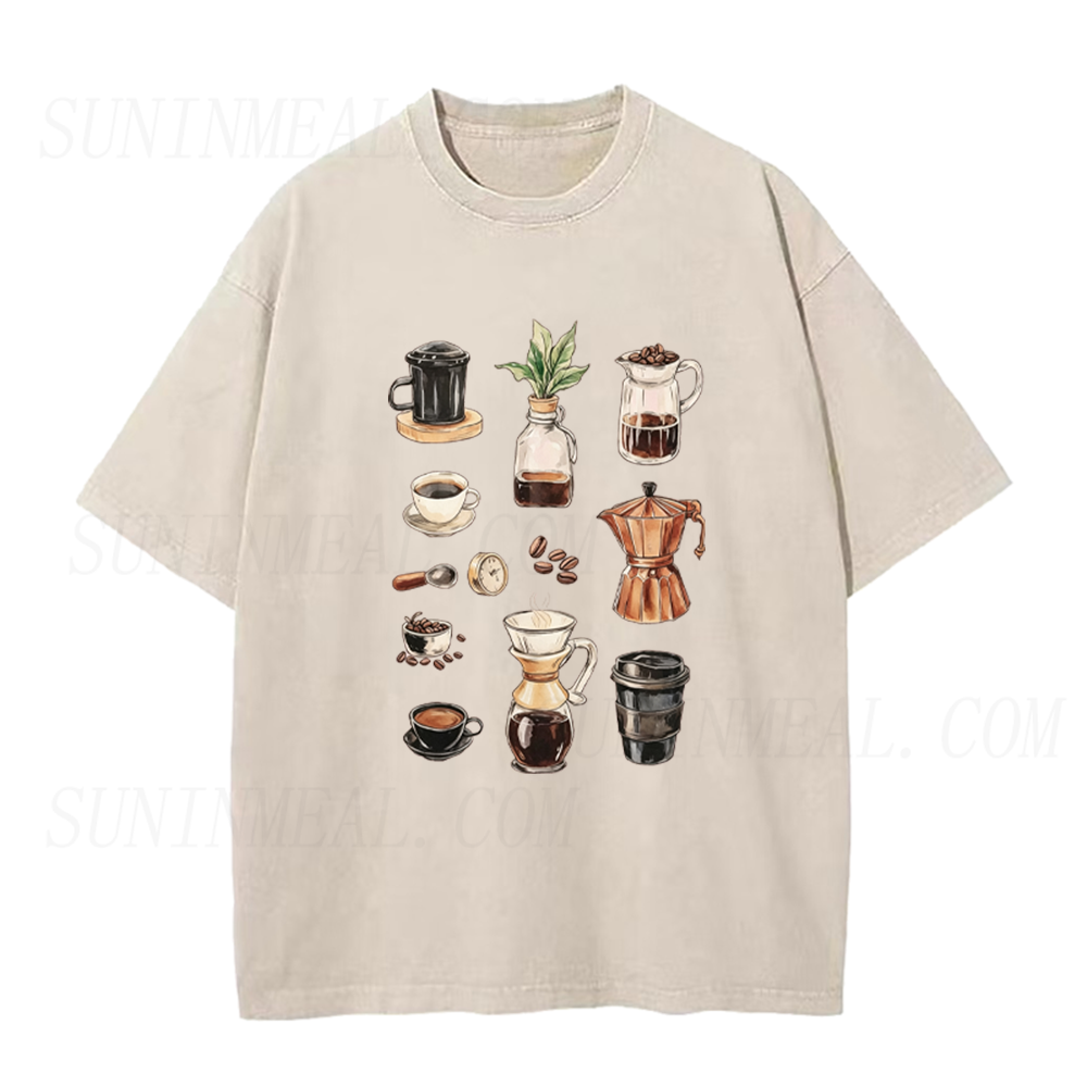 Coffee Lover Vintage Coffee Tools Graphic Unisex Tee