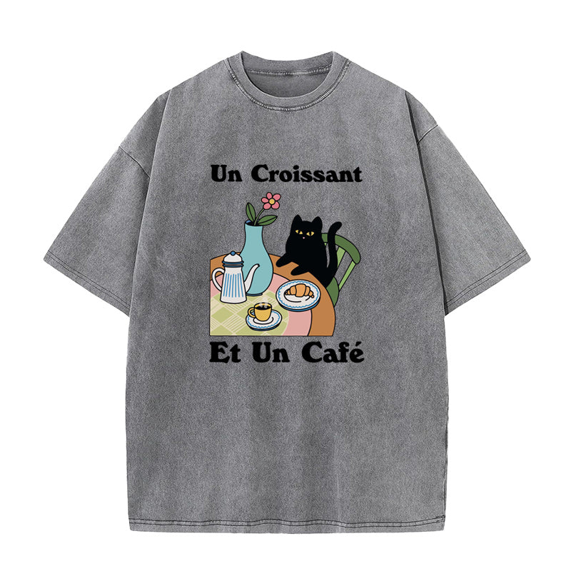 カフェクロワッサン キャット ユニセックスTシャツ