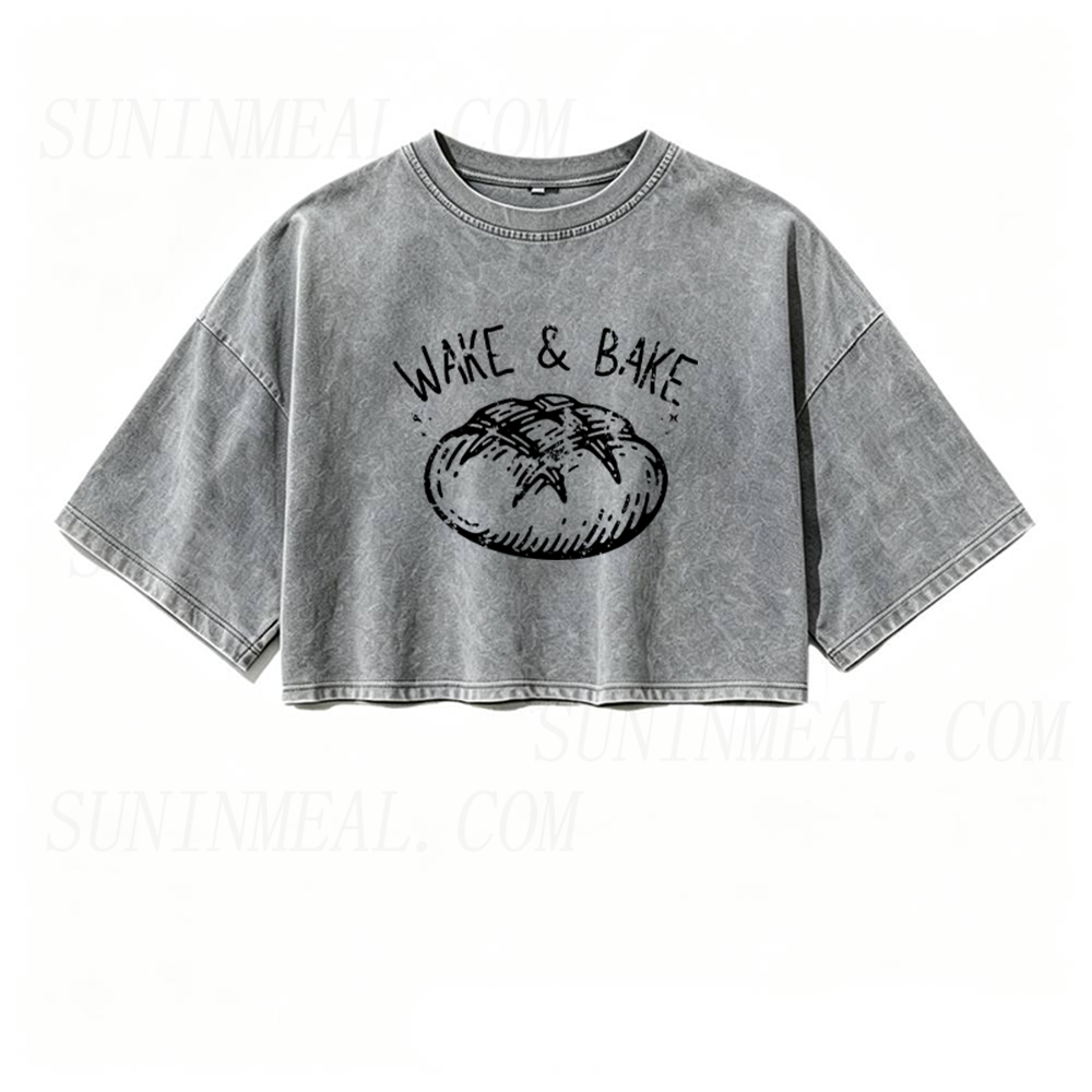 Wake and Bake Oversized Crop Tee