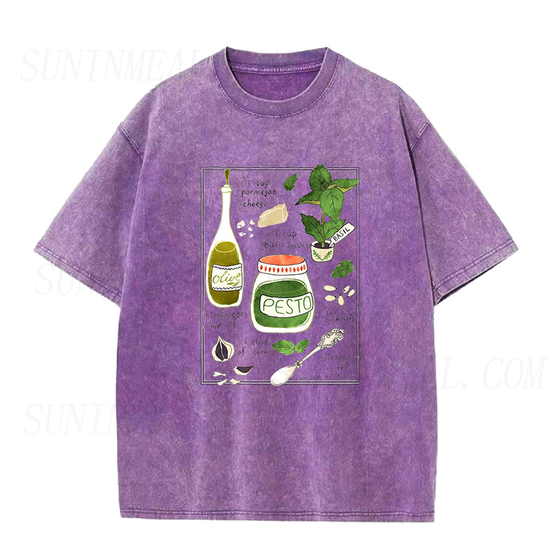 Pesto illustrated recipe Unisex Tee