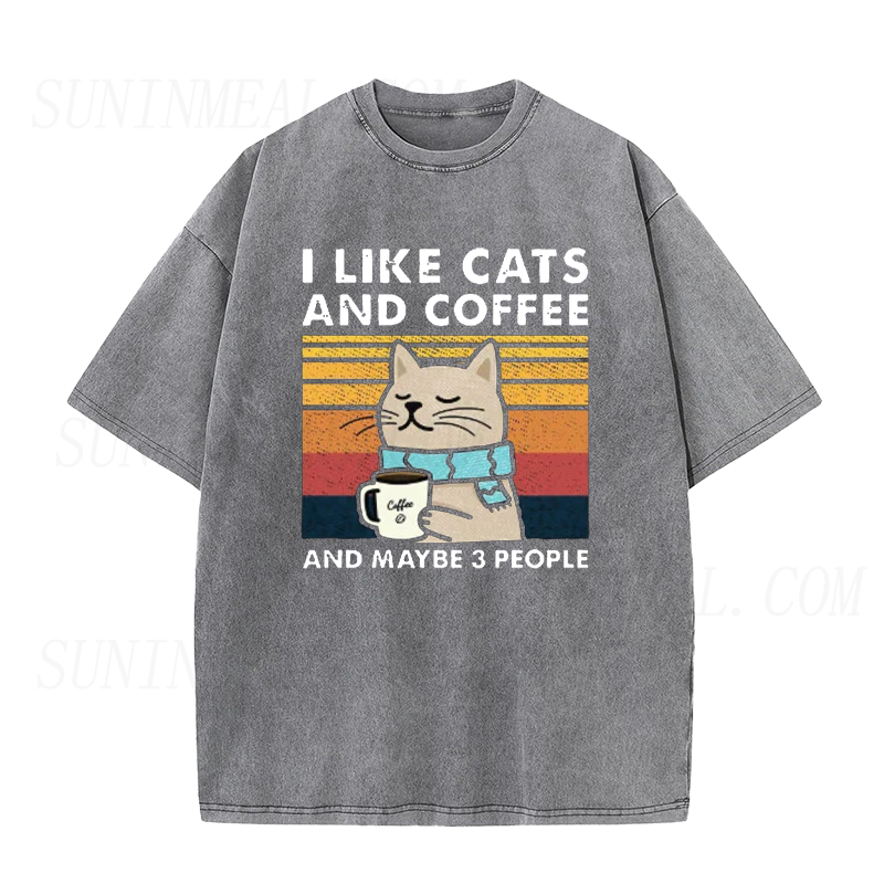 I Like Cats And Coffee Tee