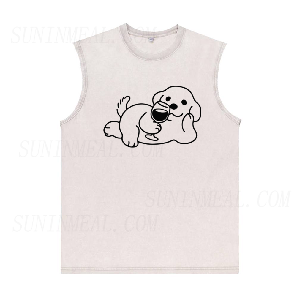 Wine Dog Unisex Tank Top