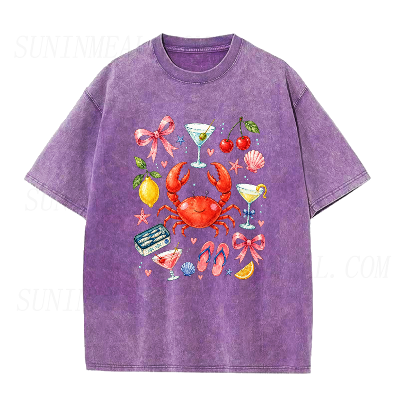 Cocktails & Crabs & Coastal Vibes Unisex Tee