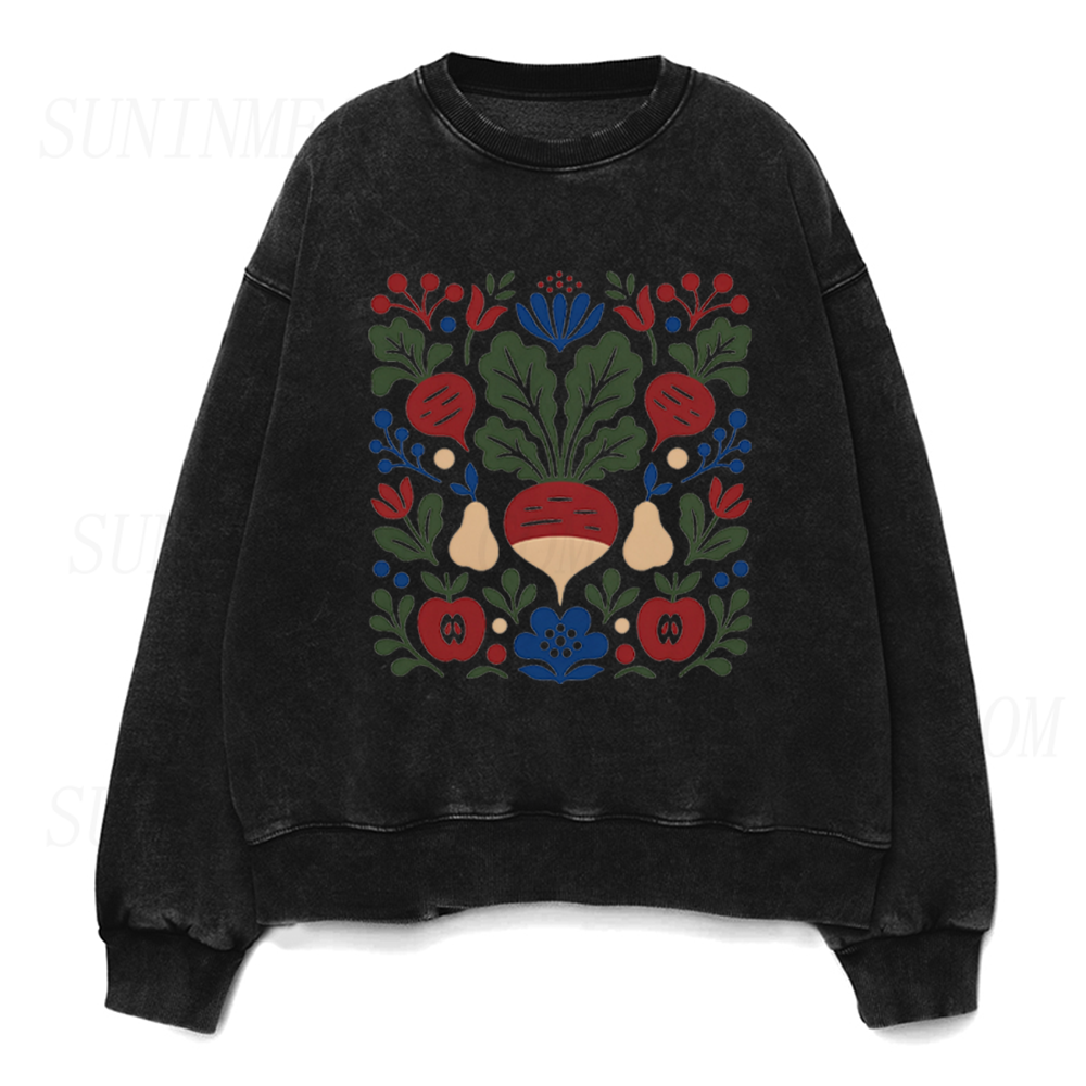 Vintage Beet Pear Apple Unisex Crewneck Sweatshirt