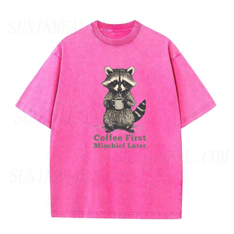 Coffee First Mischief Later Tee