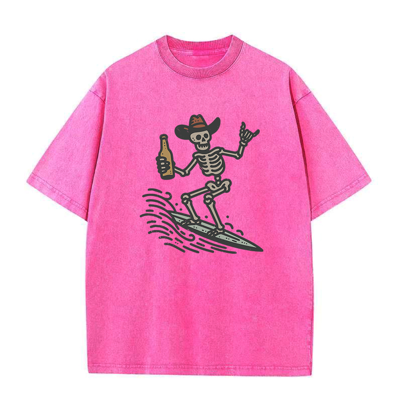 Vintage Surfer Skeleton Unisex Tee