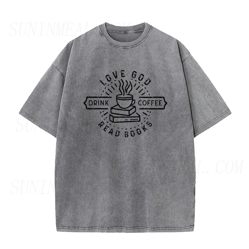 Love God Drink Coffee Read Books Tee