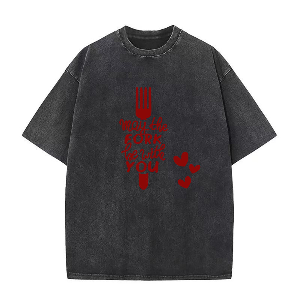フォークがあなたと共にありますように ユニセックスTシャツ