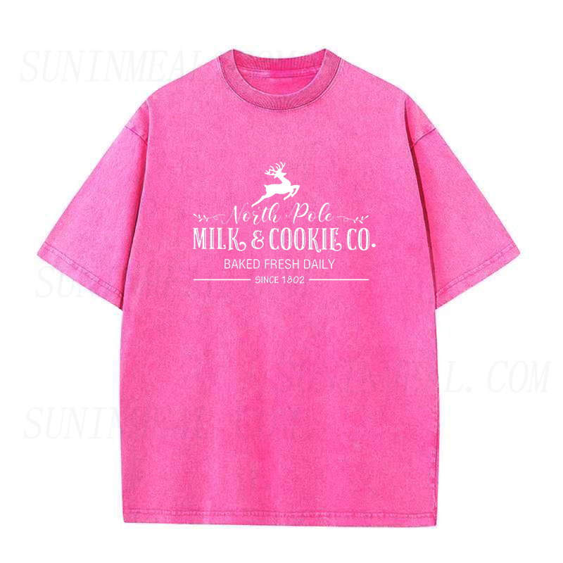 North Pole Milk Cookie Co Christmas Unisex Tee