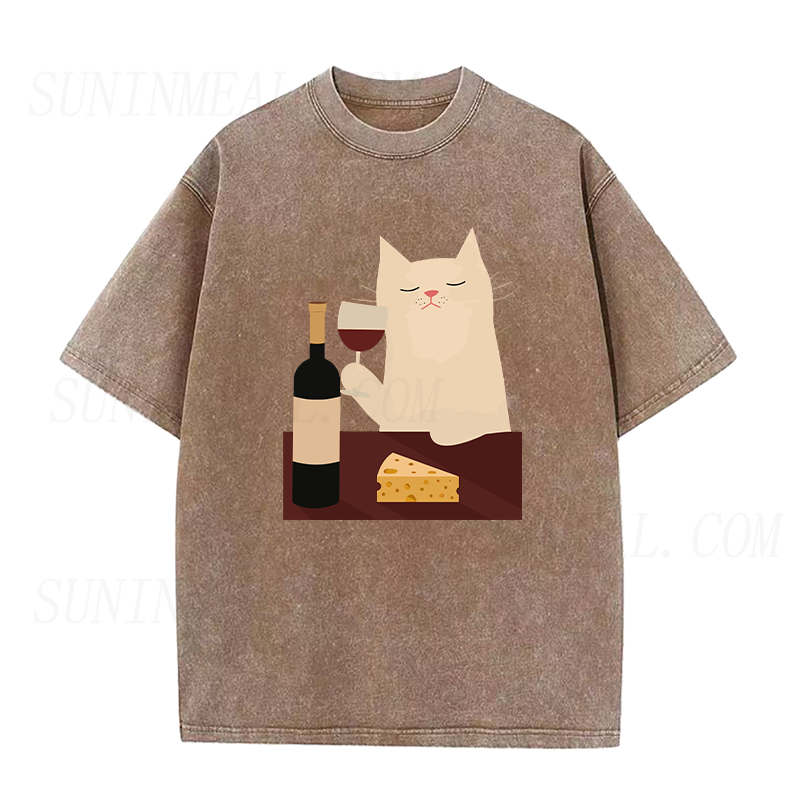 White Cat Wine Unisex Tee