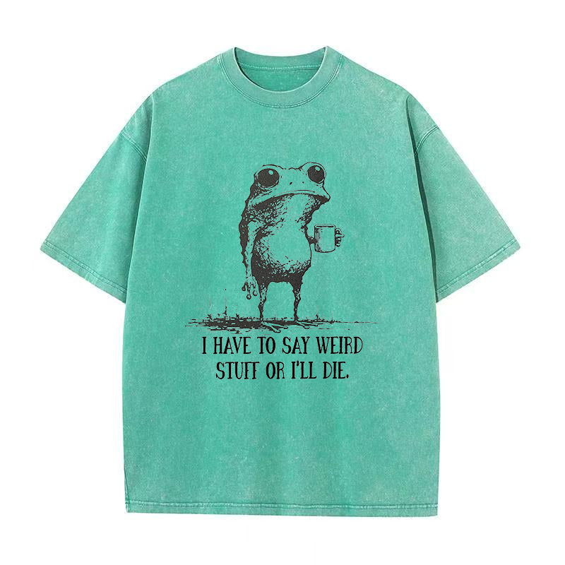 Frog Drinking Coffee Unisex Tee