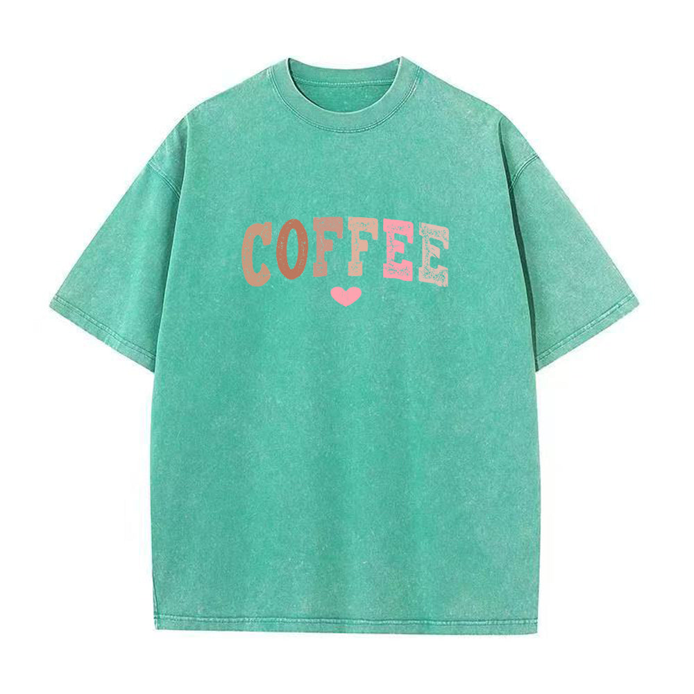 コーヒーハートユニセックスTシャツ