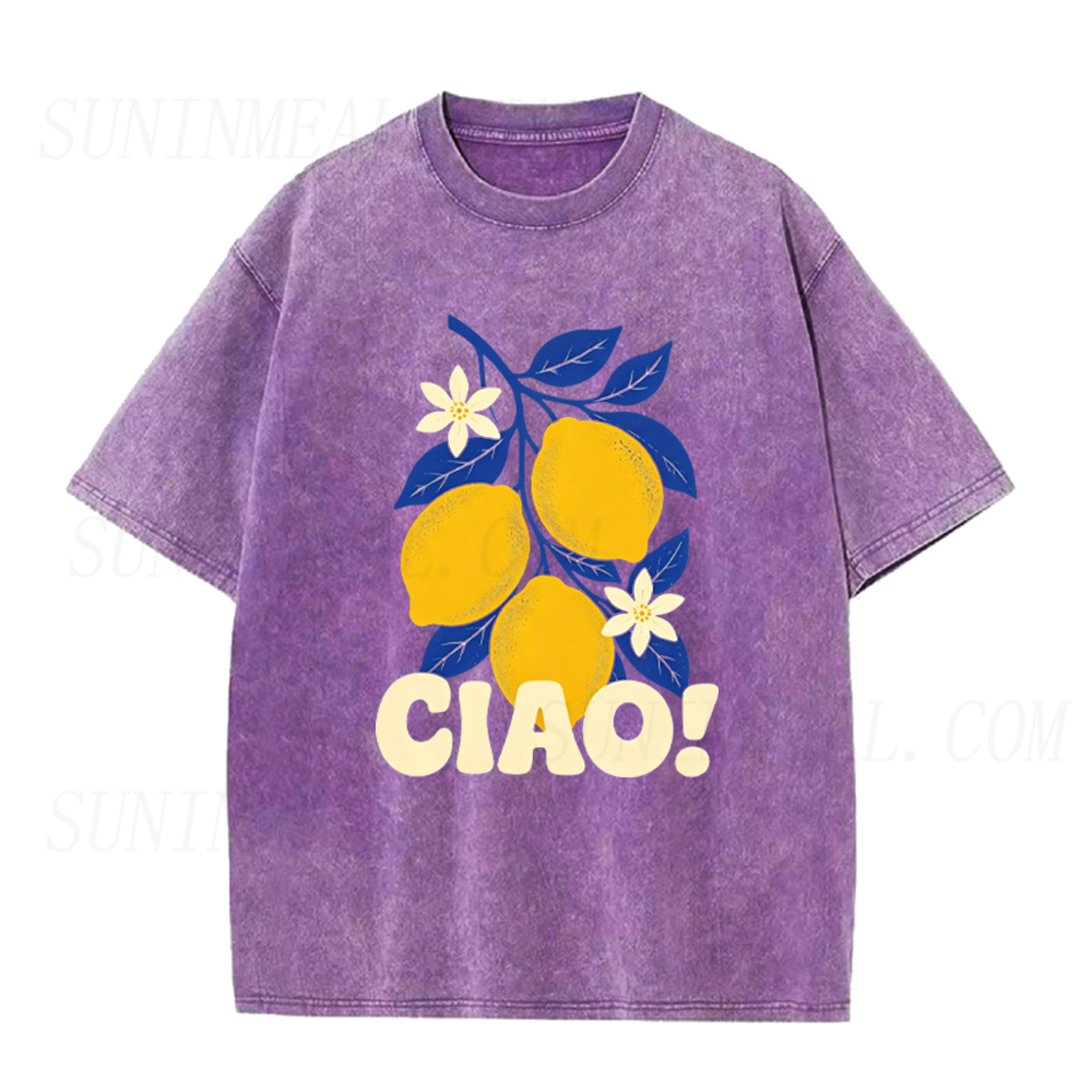 Retro Italian Ciao Lemon Unisex Tee