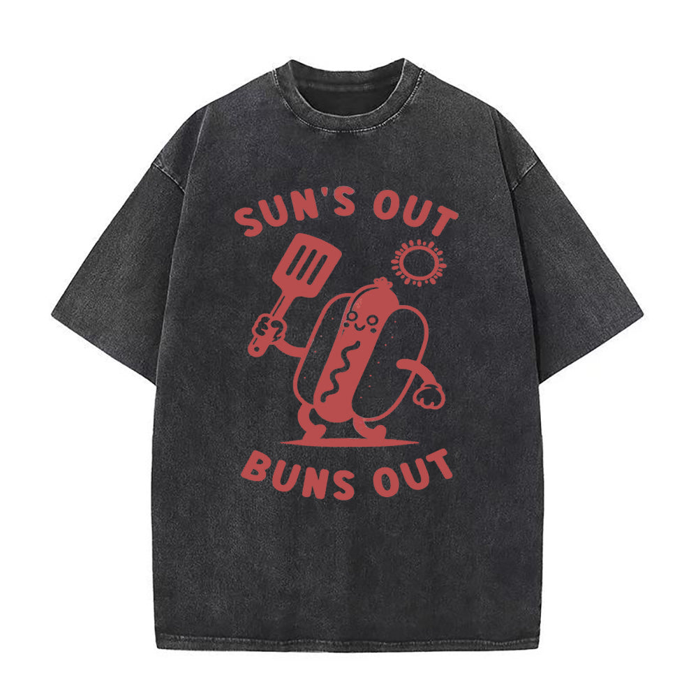 サンズ・アウト・バンズ・アウト・ホットドッグ ユニセックスTシャツ