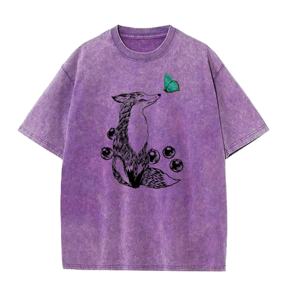 Fox and Butterfly Unisex Tee