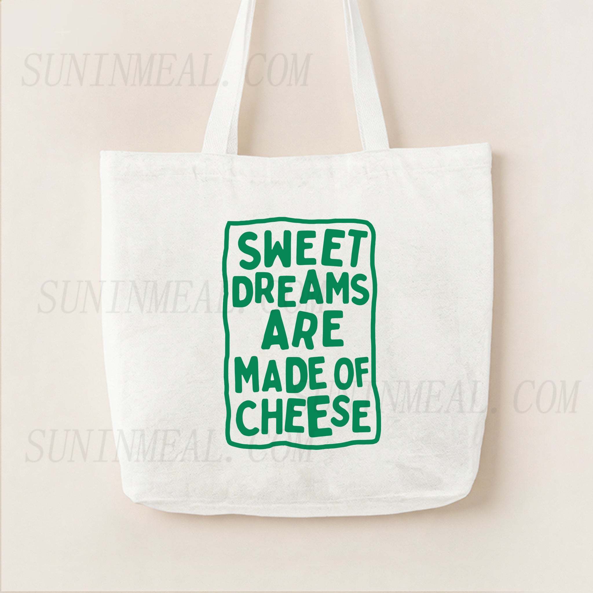 Sweet Dreams Are Made of Cheese Canvas Tote Bag
