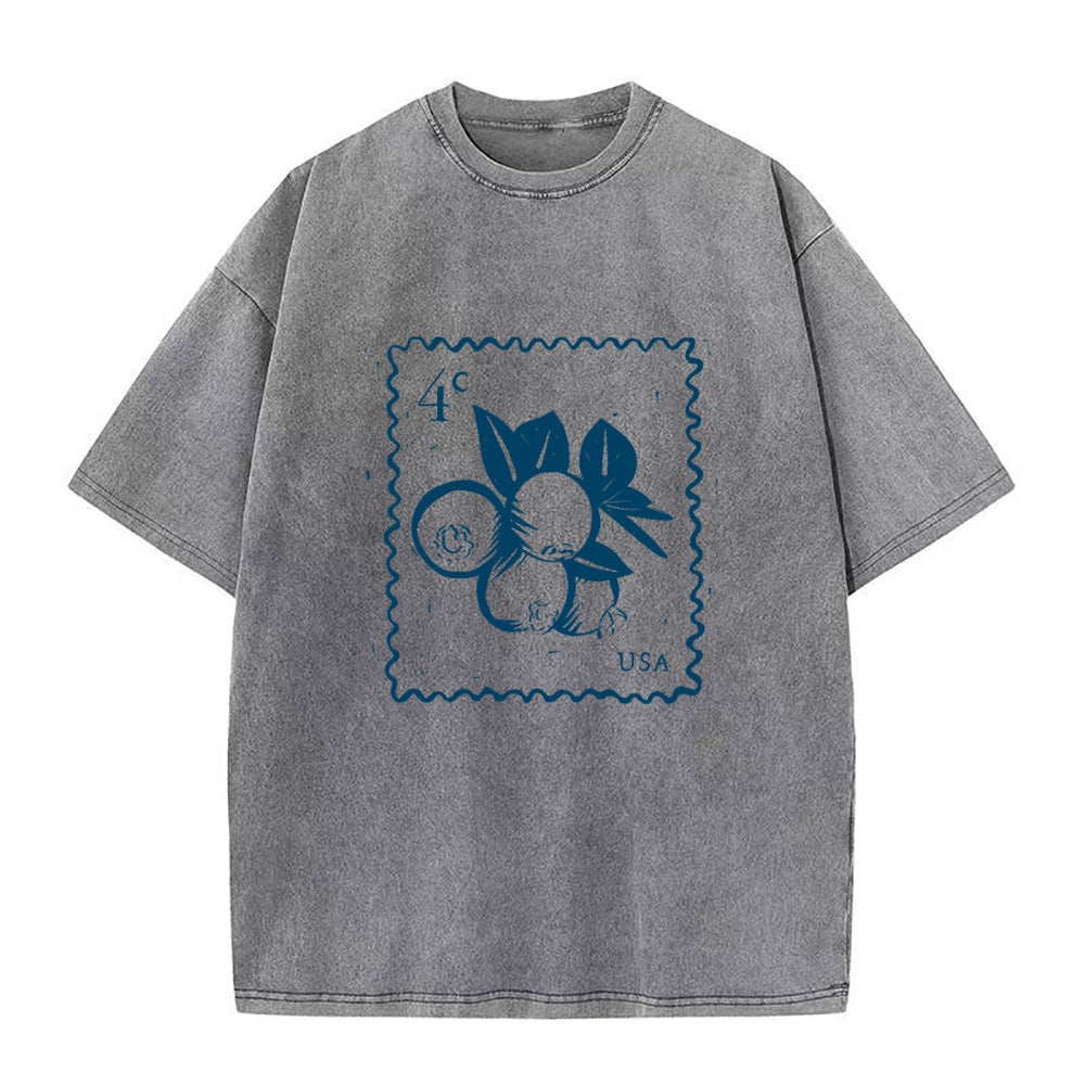 Blueberry stamp Unisex Tee