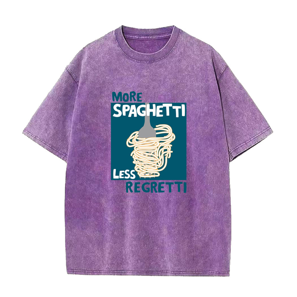 スパゲッティを増やし、後悔を減らすユニセックスTシャツ