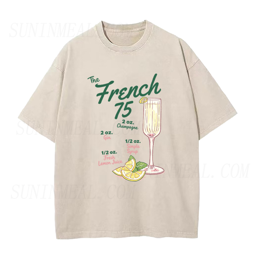 The French 75 Cocktail Recipe Unisex Tee